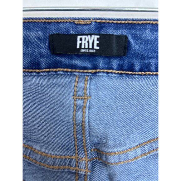 Frye High Waisted Cropped Straight Leg Denim Jeans 5 pocket Women's Size 6/28 - Picture 7 of 11